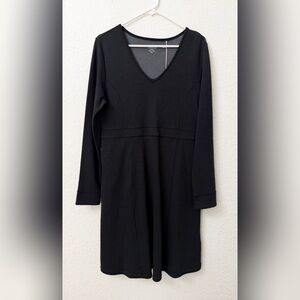 Toad&Co - Long Sleeve Tomboy Dress - Black - Large